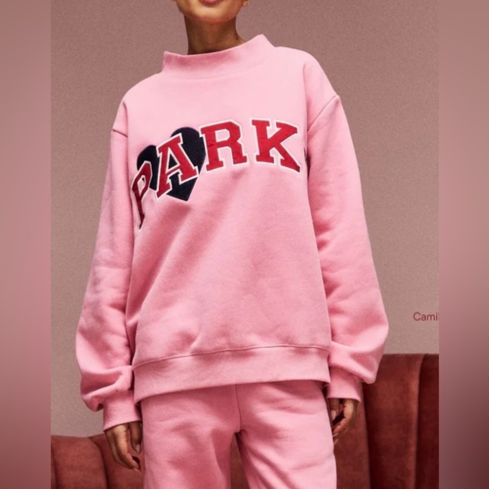 NWT Parke Jean Heart Varsity Mockneck, XXL